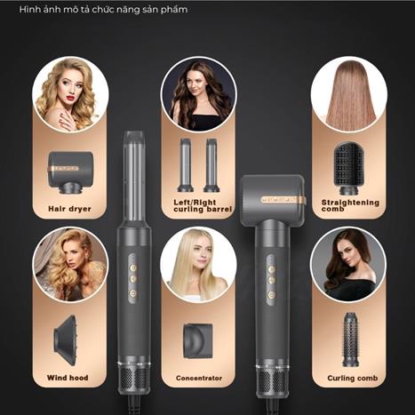 Máy sấy tóc tạo kiểu 1400W Huaxiang Y-32 Màu Đen