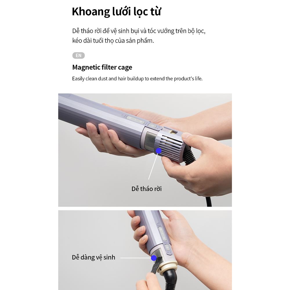 Máy sấy tóc tốc độ cao Lock&Lock ENA526GRY