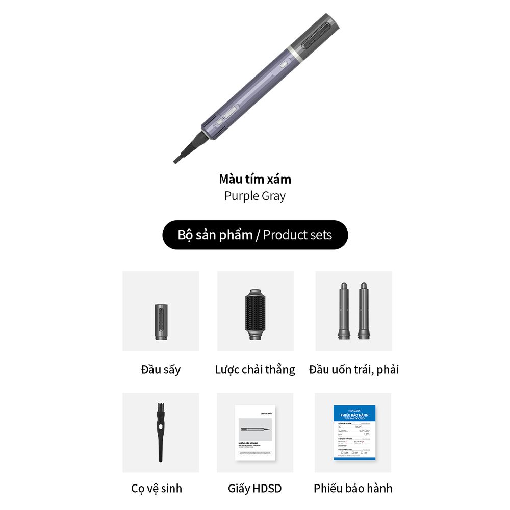 Máy sấy tóc tốc độ cao Lock&Lock ENA526GRY