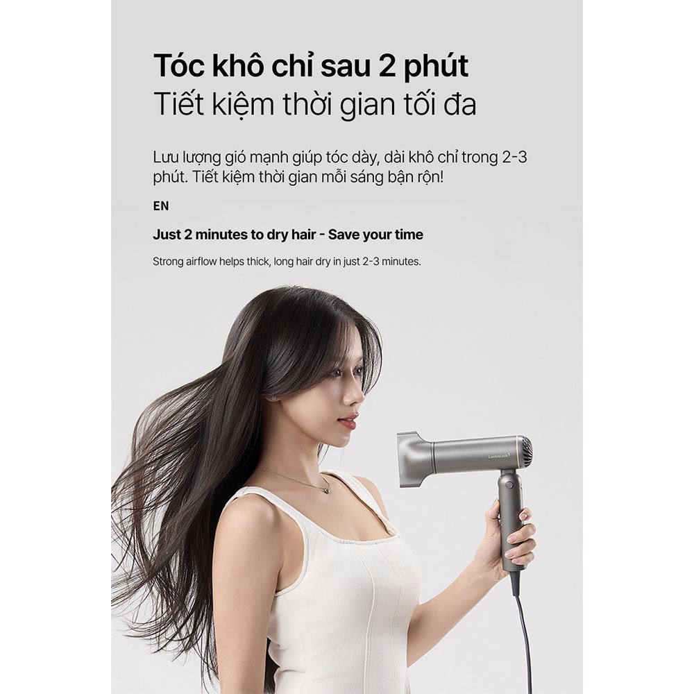 Máy sấy tóc tốc độ cao Lock&Lock ENA626GRY - 14
