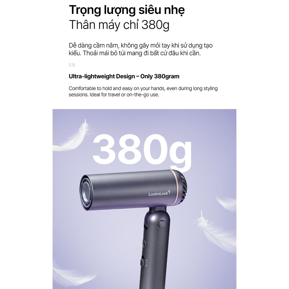 Máy sấy tóc tốc độ cao Lock&Lock ENA626GRY - 15
