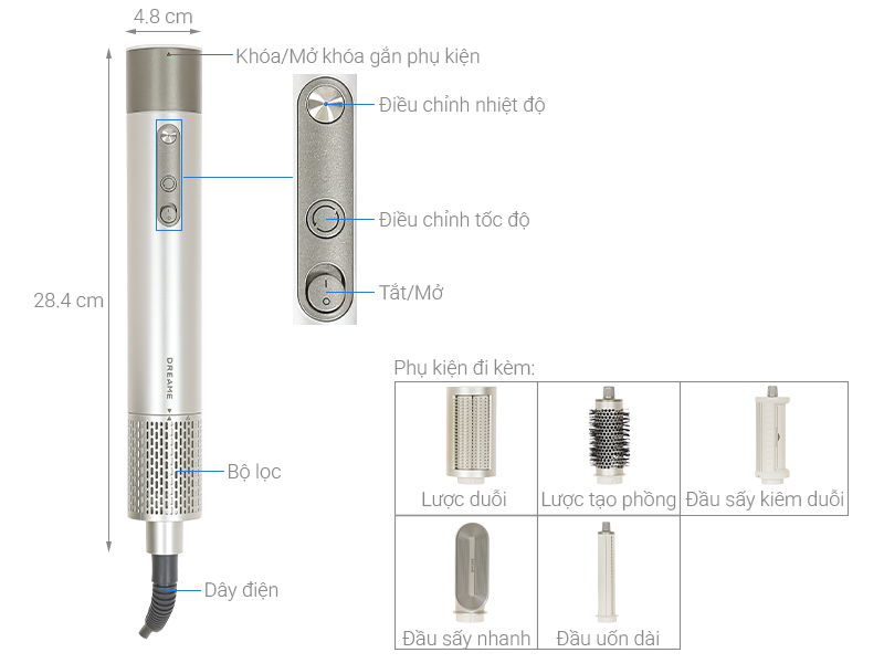 Máy sấy tóc và tạo kiểu đa năng Dreame AirStyle AMF17A