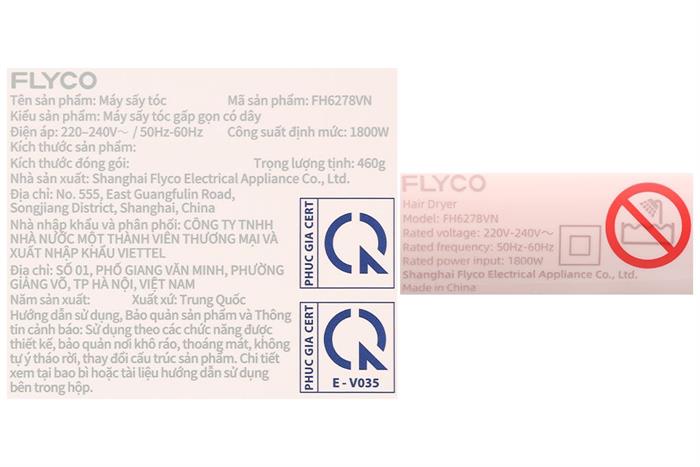 Máy sấy tóc Flyco FH6278VN Màu Hồng