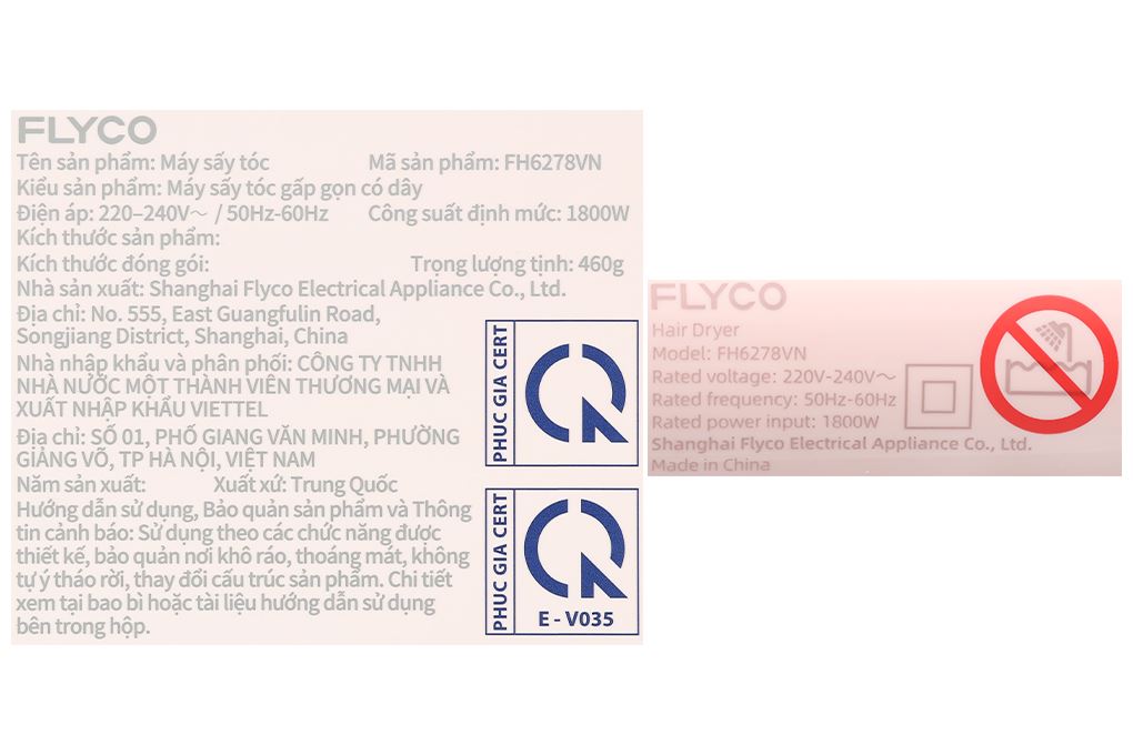 Máy sấy tóc Flyco FH6278VN Màu Hồng