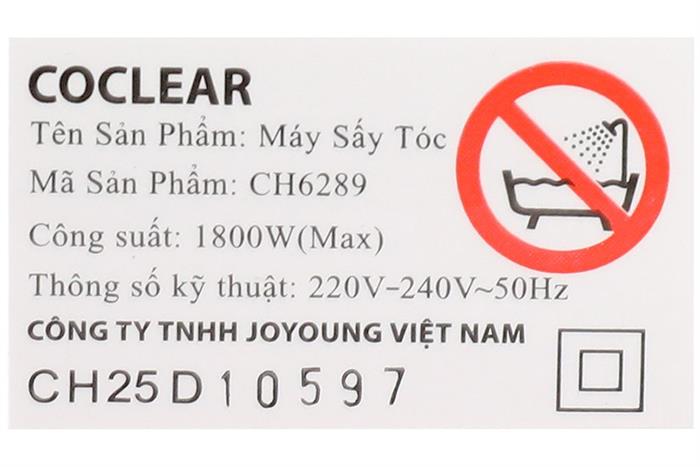 Máy sấy tóc Coclear CH6289 Màu Trắng - vàng đồng