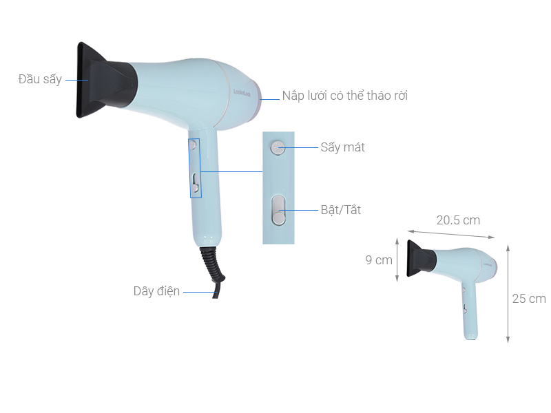 Máy sấy tóc Lock&Lock ENA144LBLU