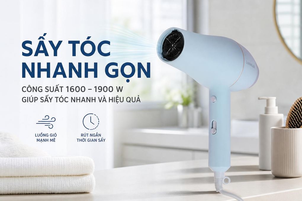 Máy sấy tóc Lock&Lock ENA144LBLU Màu Xanh Dương