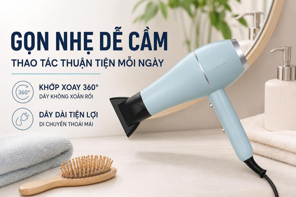 Máy sấy tóc Lock&Lock ENA144LBLU Màu Xanh Dương