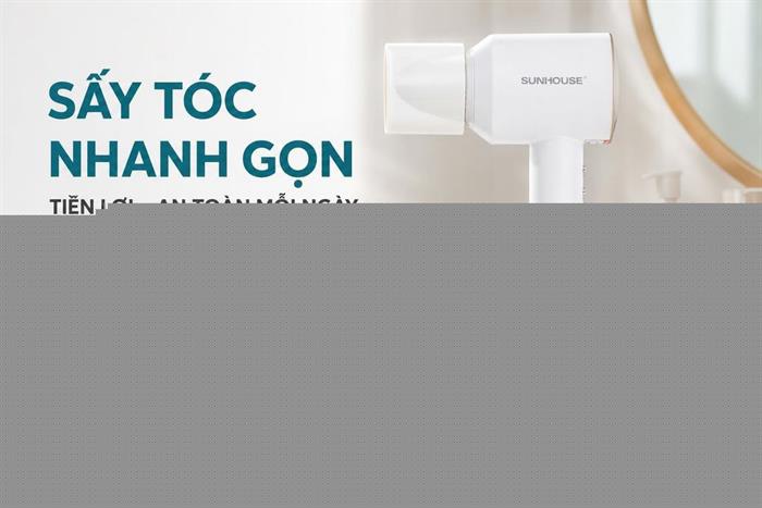 Máy sấy tóc tốc độ cao Sunhouse SHD2320 Màu Trắng
