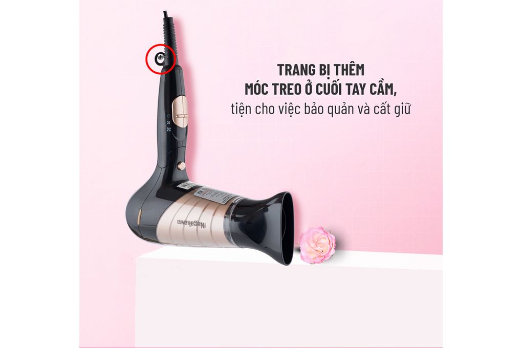 Máy sấy tóc Nagakawa NAG1604 Màu Đen - Vàng đồng