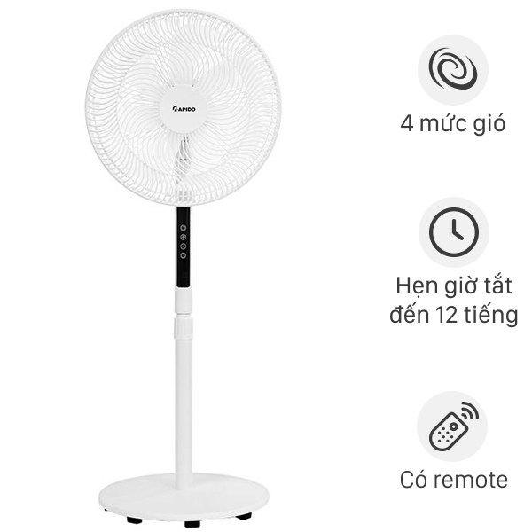 Quạt đứng Rapido  7 cánh RWF-16DWD 60W