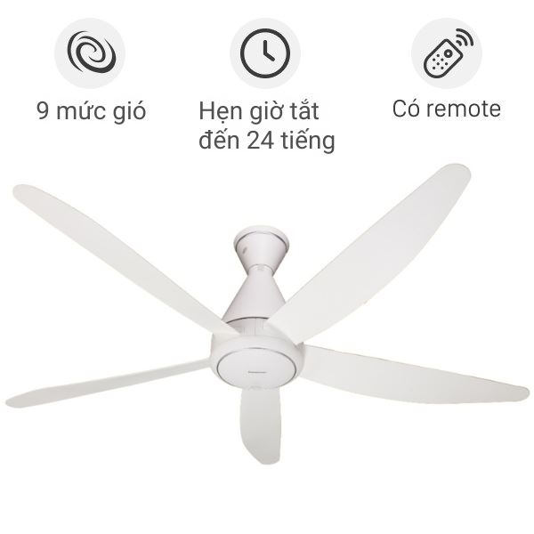 Quạt trần Panasonic 5 cánh F-60GDN-S 40W