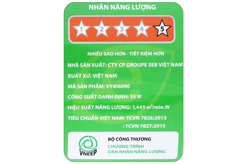 Quạt sàn Asia 5 cánh VY616090 55W Màu Đen