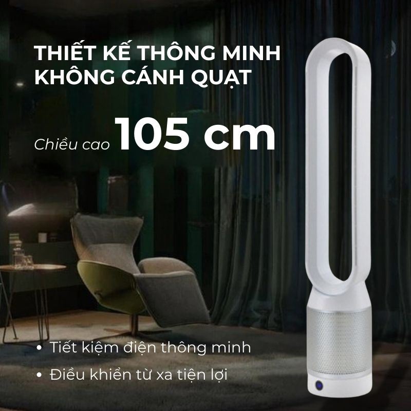 Quạt không cánh Pure Cool Link 042 60W Màu Trắng - Bạc