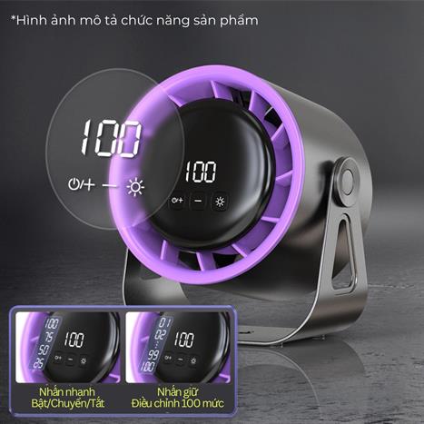 Quạt không cánh Shaw’s X8 4.8W Màu Xám