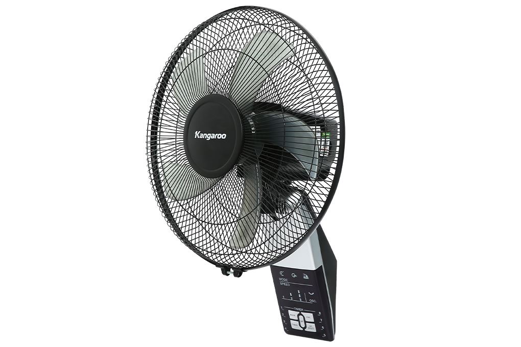 Quạt treo tường Kangaroo 5 cánh KG724 55W Màu Đen