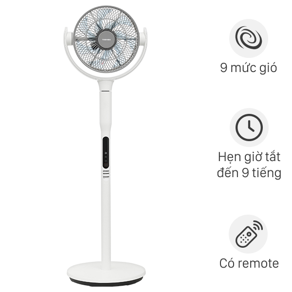 Quạt tuần hoàn Toshiba  7 cánh DC inverter F-DSC50XVN(W) 24W