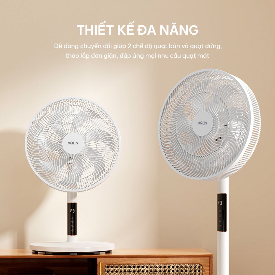 Quạt cây AQUA 7 cánh AQS-FED3501R(W)-VN 50W Màu Trắng