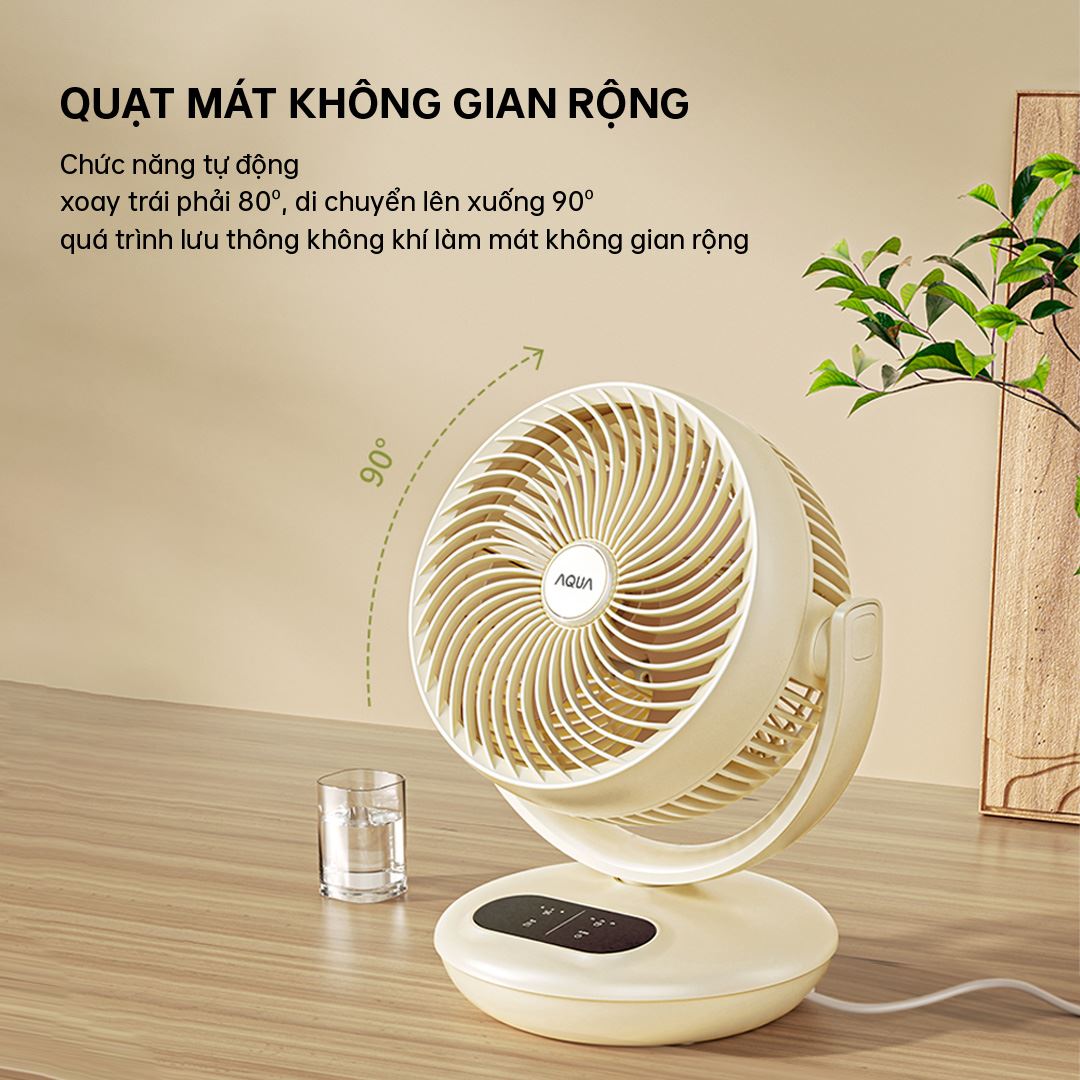 Quạt bàn AQUA 3 cánh AQS-FED2001R(W)-VN 35W Màu Trắng