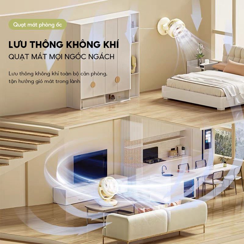 Quạt bàn AQUA 3 cánh AQS-FED2001R(W)-VN 35W Màu Trắng
