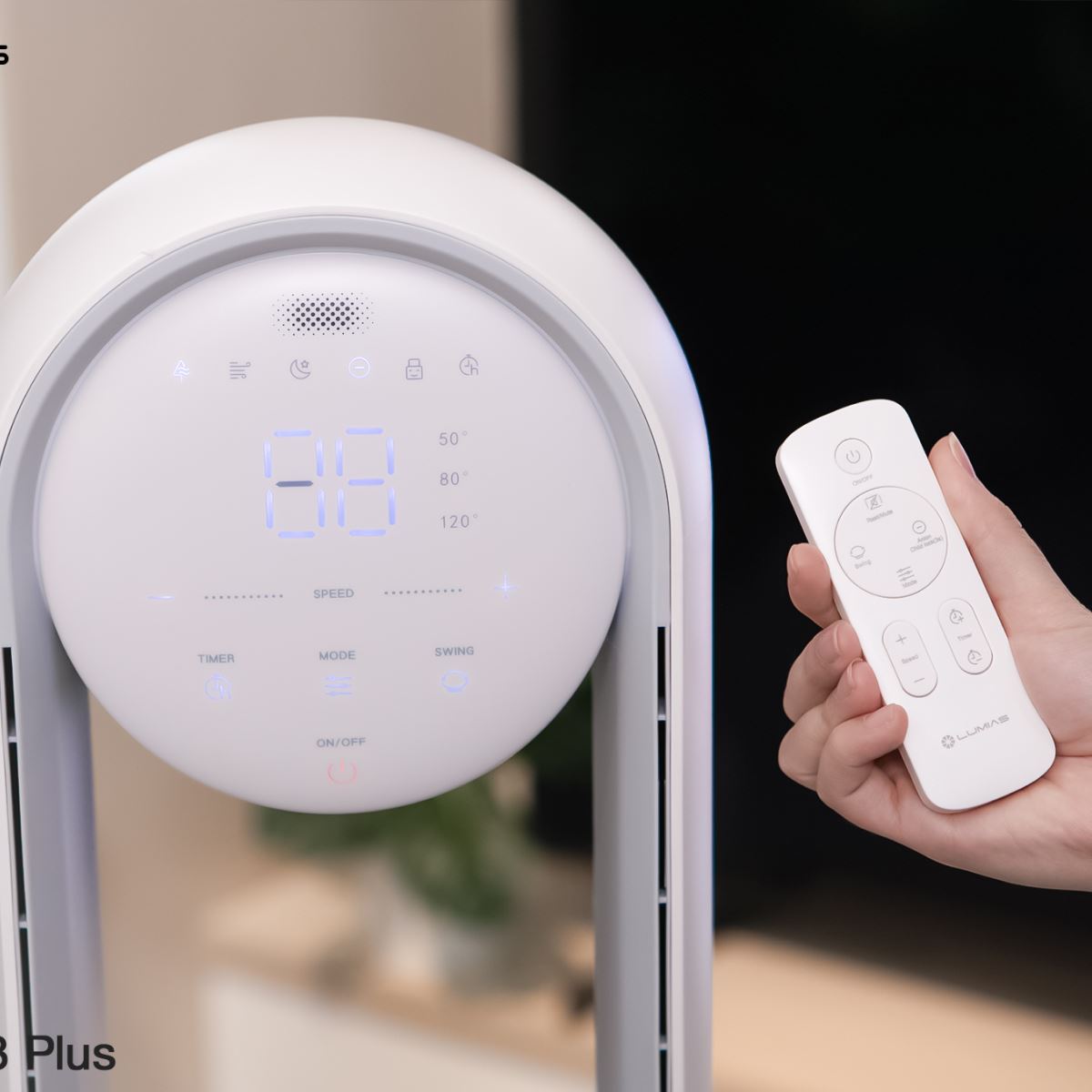 Quạt không cánh LUMIAS T08 PLUS 38W Màu Trắng