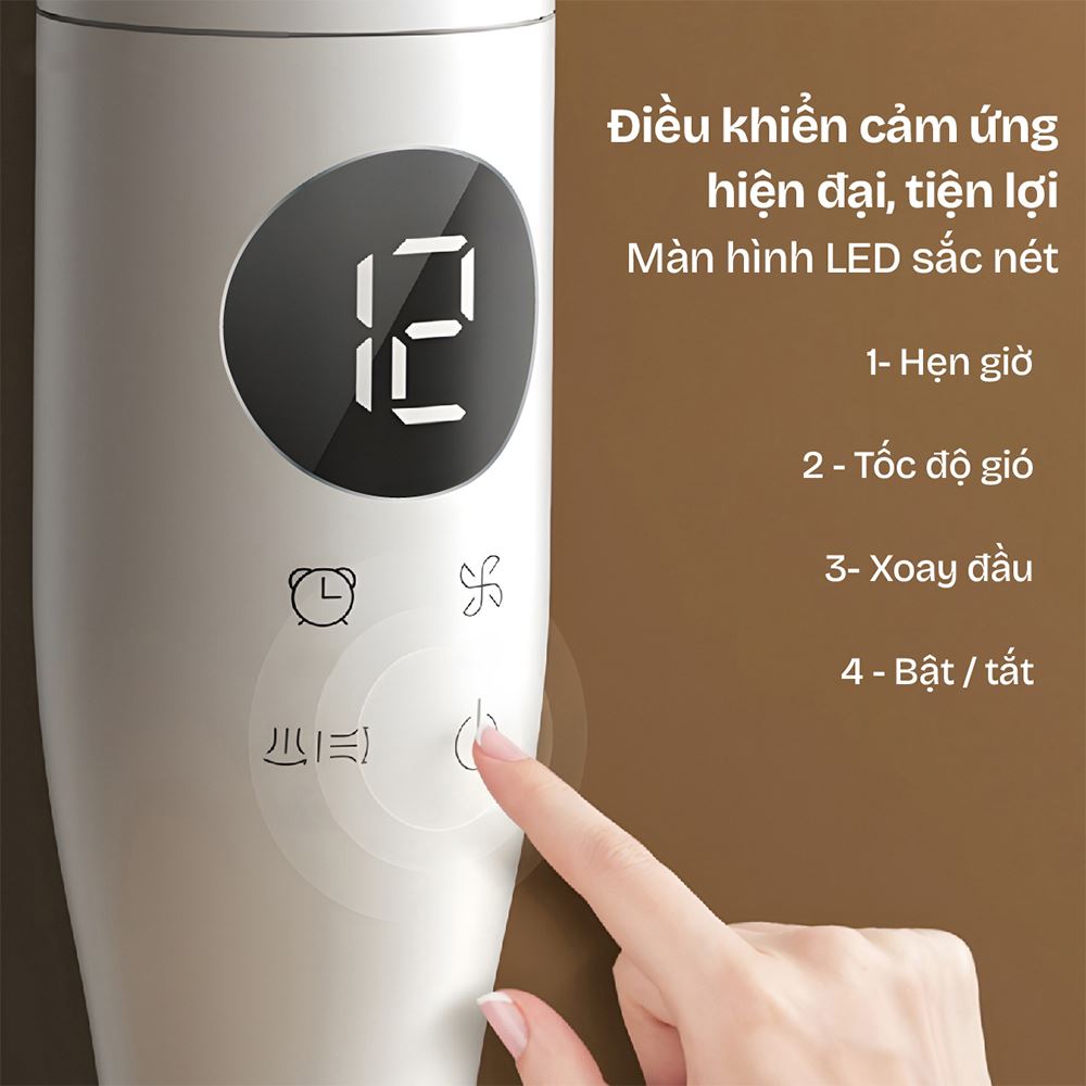 Quạt cây FUJIHOME 3 cánh CF201 30 - 40W Màu Trắng