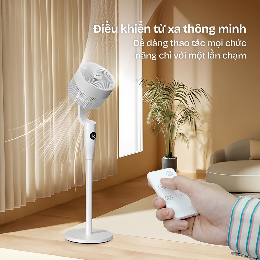 Quạt cây FUJIHOME 3 cánh CF201 30 - 40W Màu Trắng