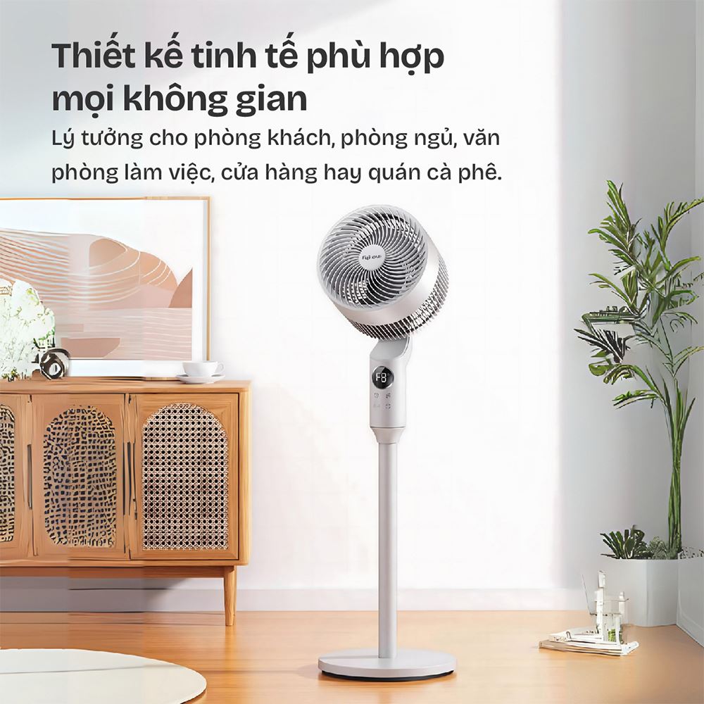 Quạt cây FUJIHOME 3 cánh CF201 30 - 40W Màu Trắng