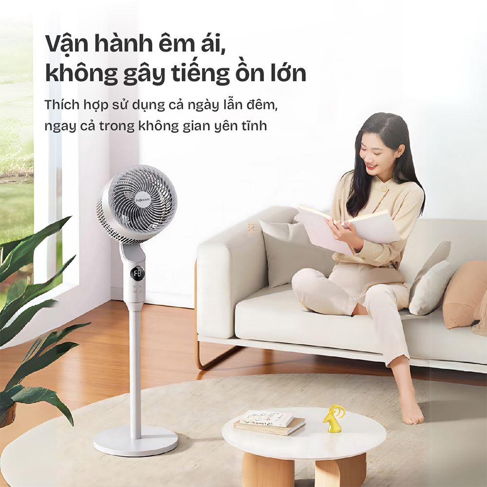 Quạt cây FUJIHOME 3 cánh CF201 30 - 40W Màu Trắng