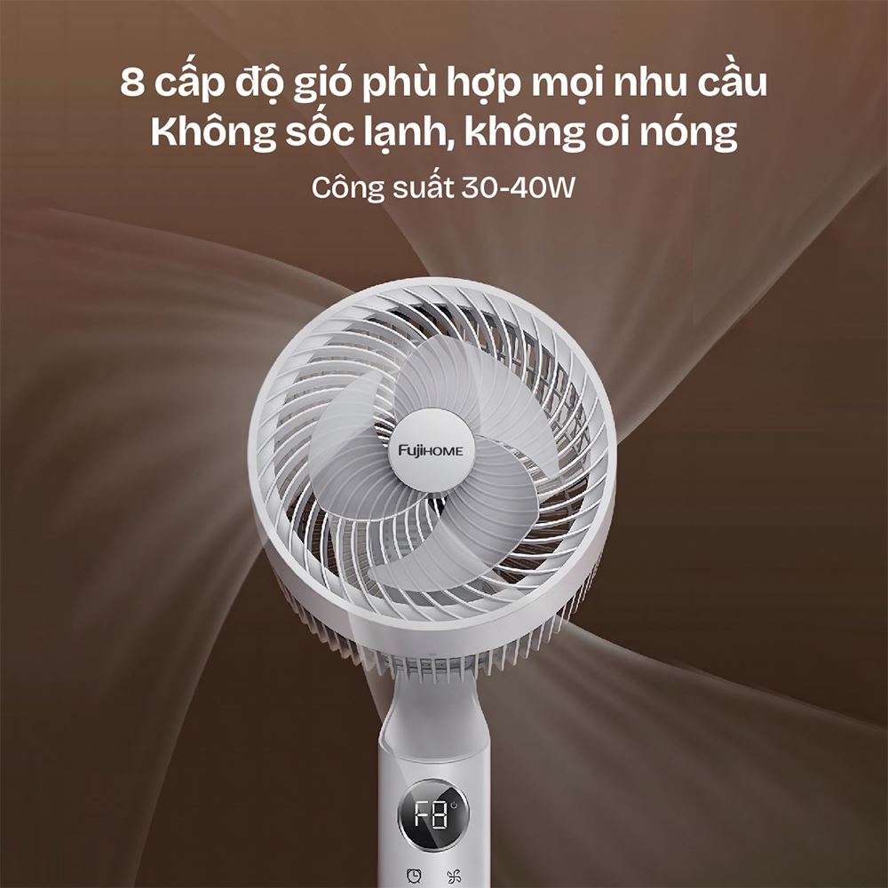 Quạt cây FUJIHOME 3 cánh CF201 30 - 40W Màu Trắng