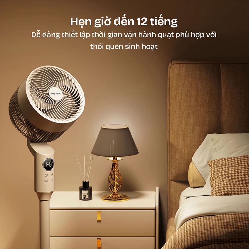 Quạt cây FUJIHOME 3 cánh CF201 30 - 40W Màu Trắng