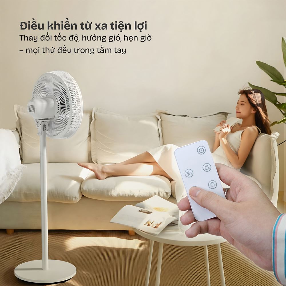Quạt đứng FUJIHOME 7 cánh SF3001 40 - 60W Màu Trắng