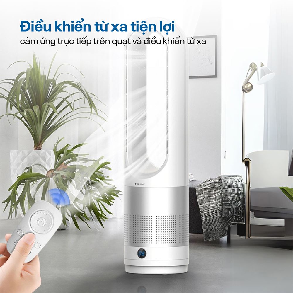Quạt không cánh FUJIHOME BF18 30W Màu Trắng