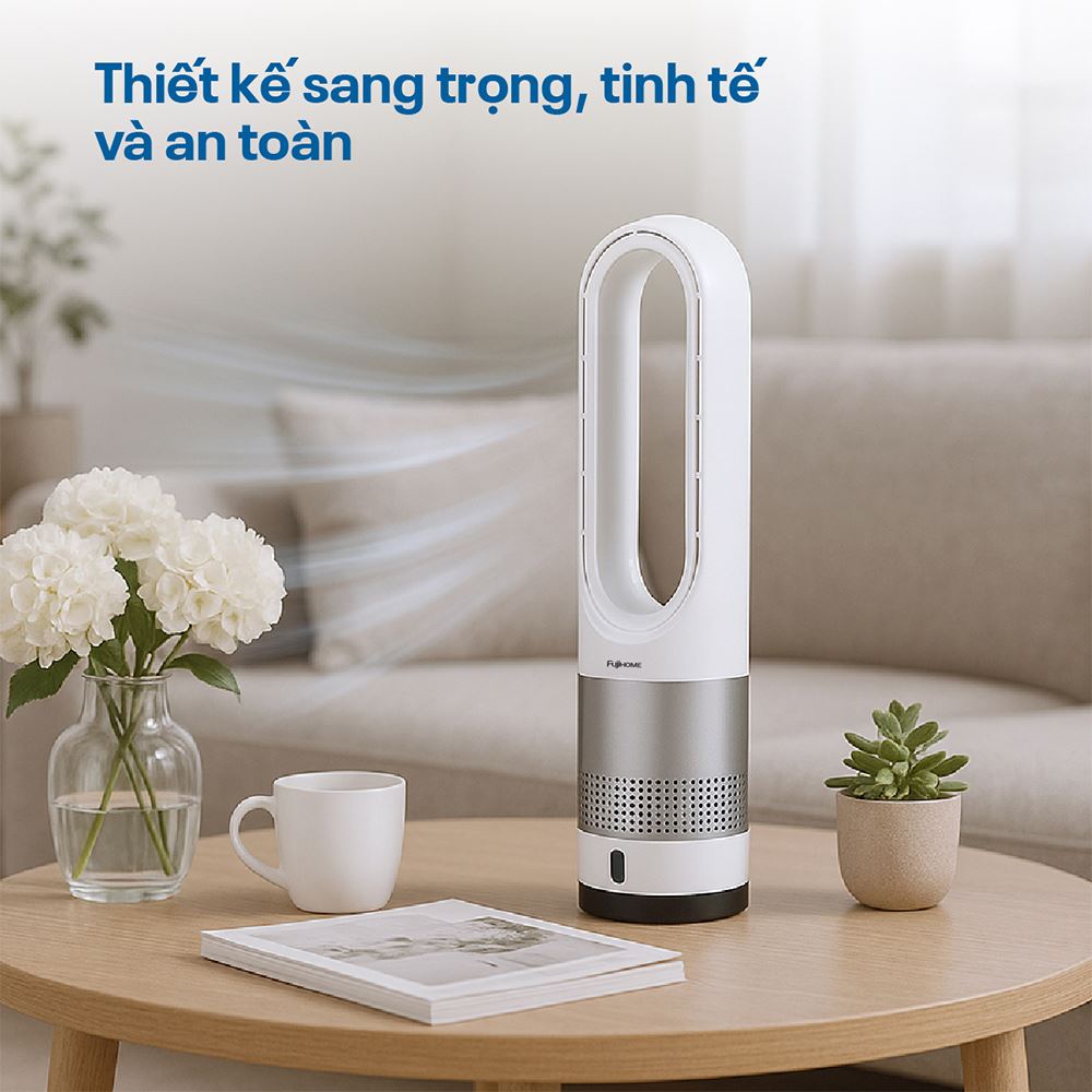 Quạt không cánh FUJIHOME BF18 30W Màu Trắng
