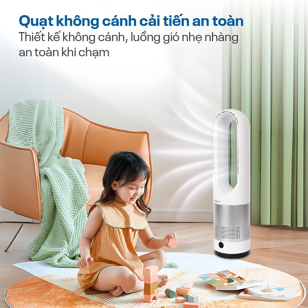 Quạt không cánh FUJIHOME BF18 30W Màu Trắng