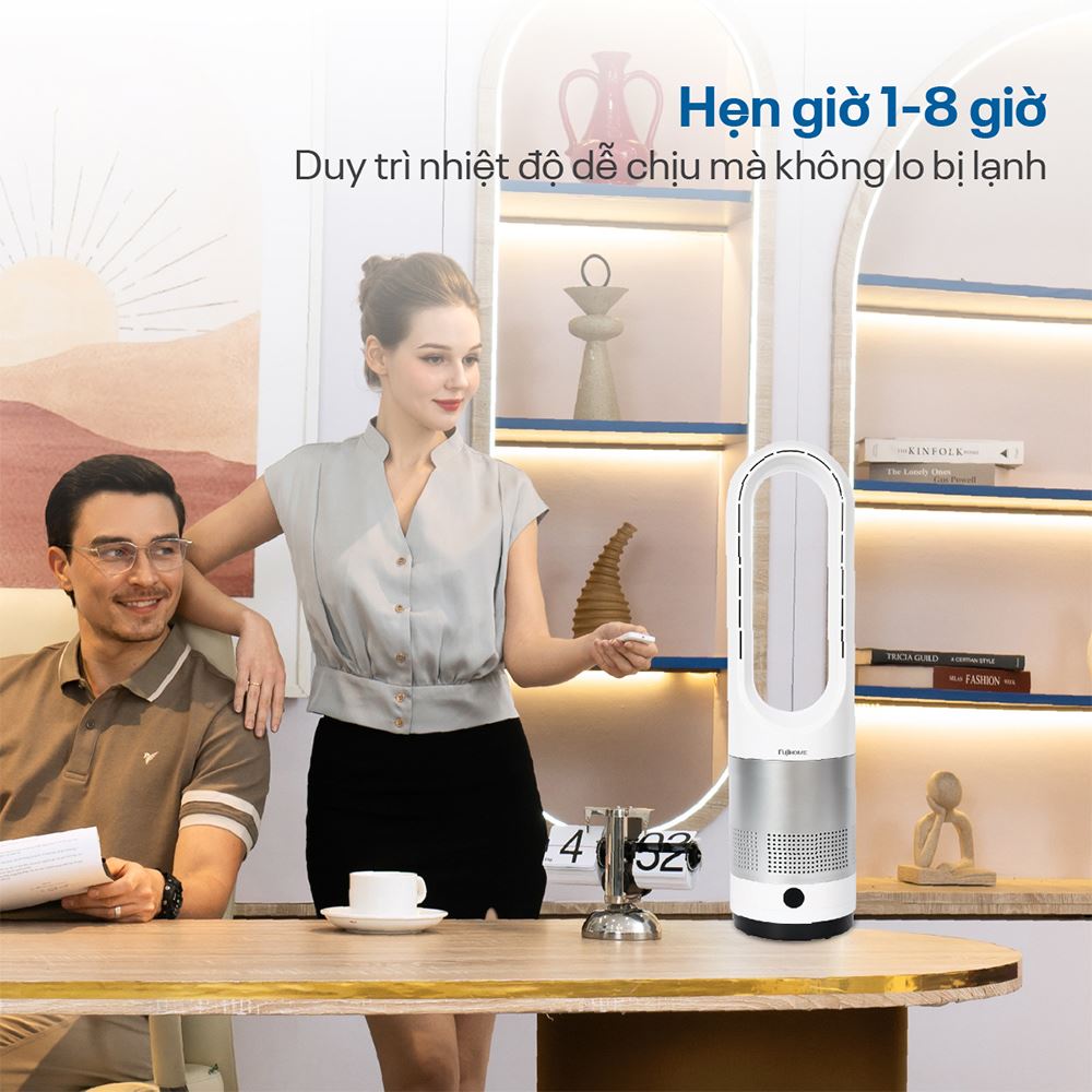 Quạt không cánh FUJIHOME BF18 30W Màu Trắng