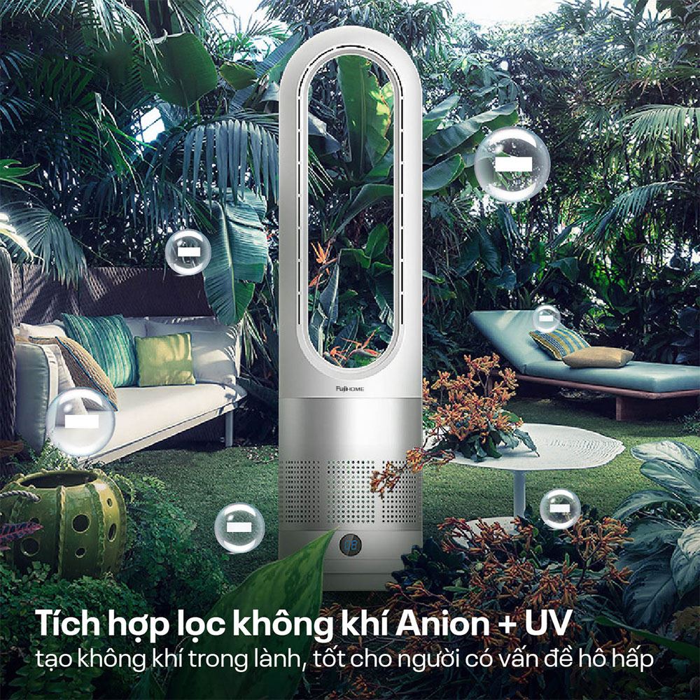Quạt không cánh FUJIHOME BF18 30W Màu Trắng