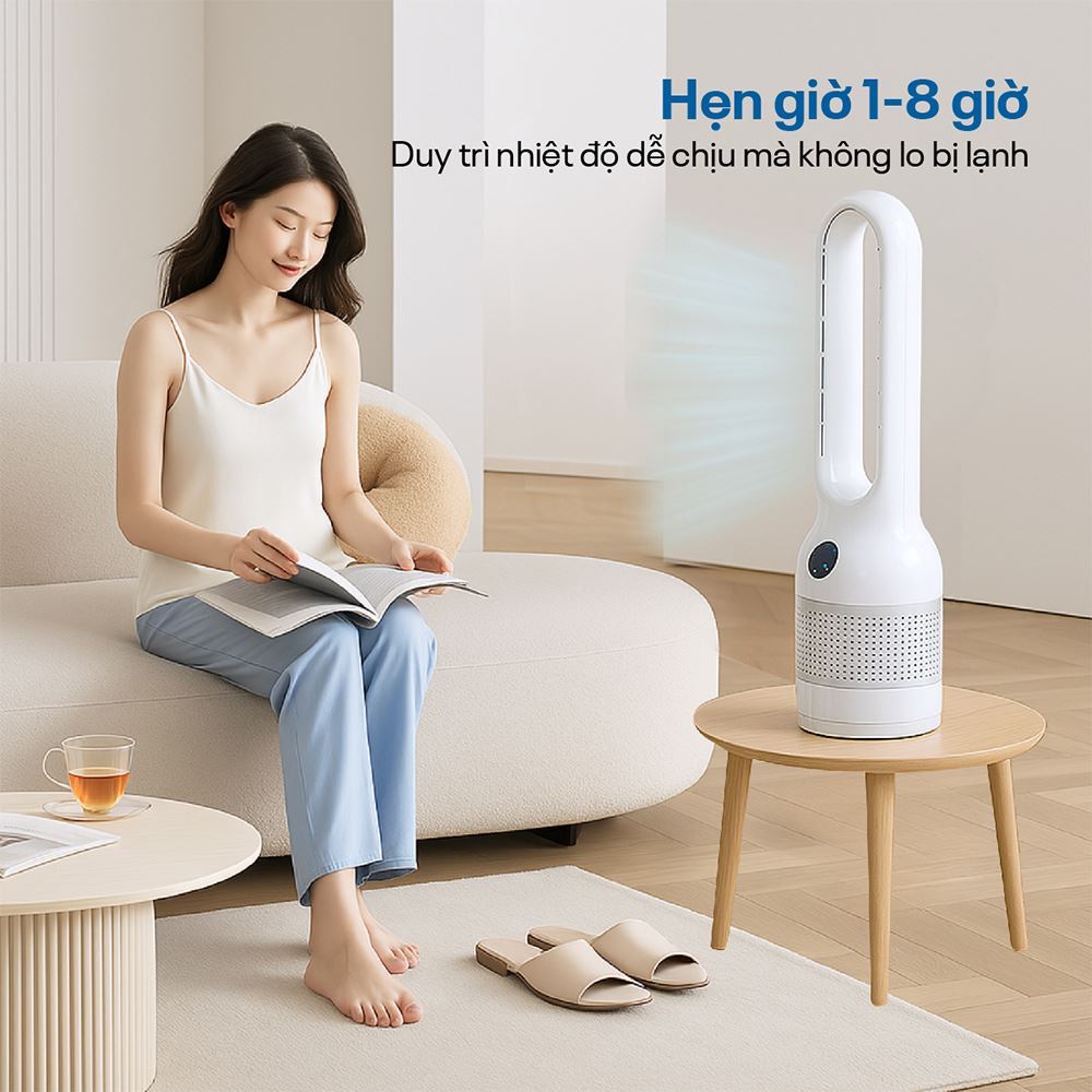 Quạt không cánh FUJIHOME BF22-HEPA 30W Màu Trắng