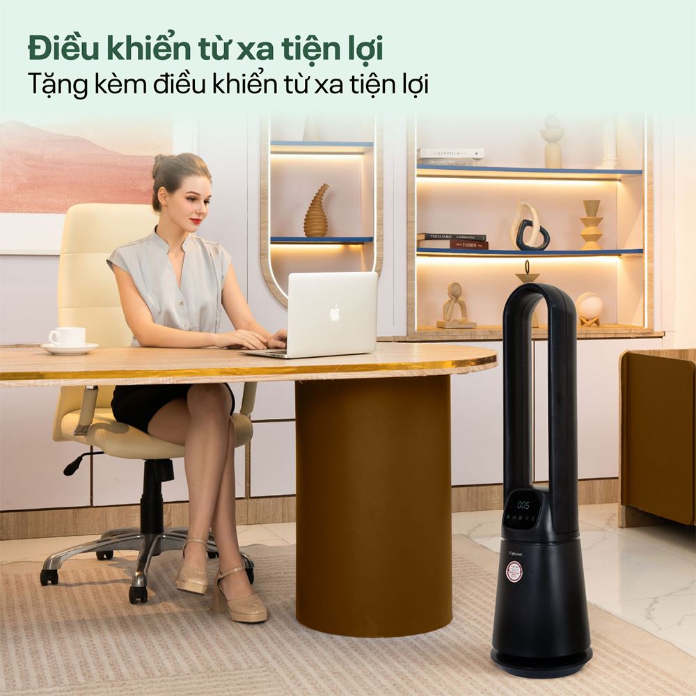 Quạt không cánh FUJHOME BF065-B 35W Màu Đen