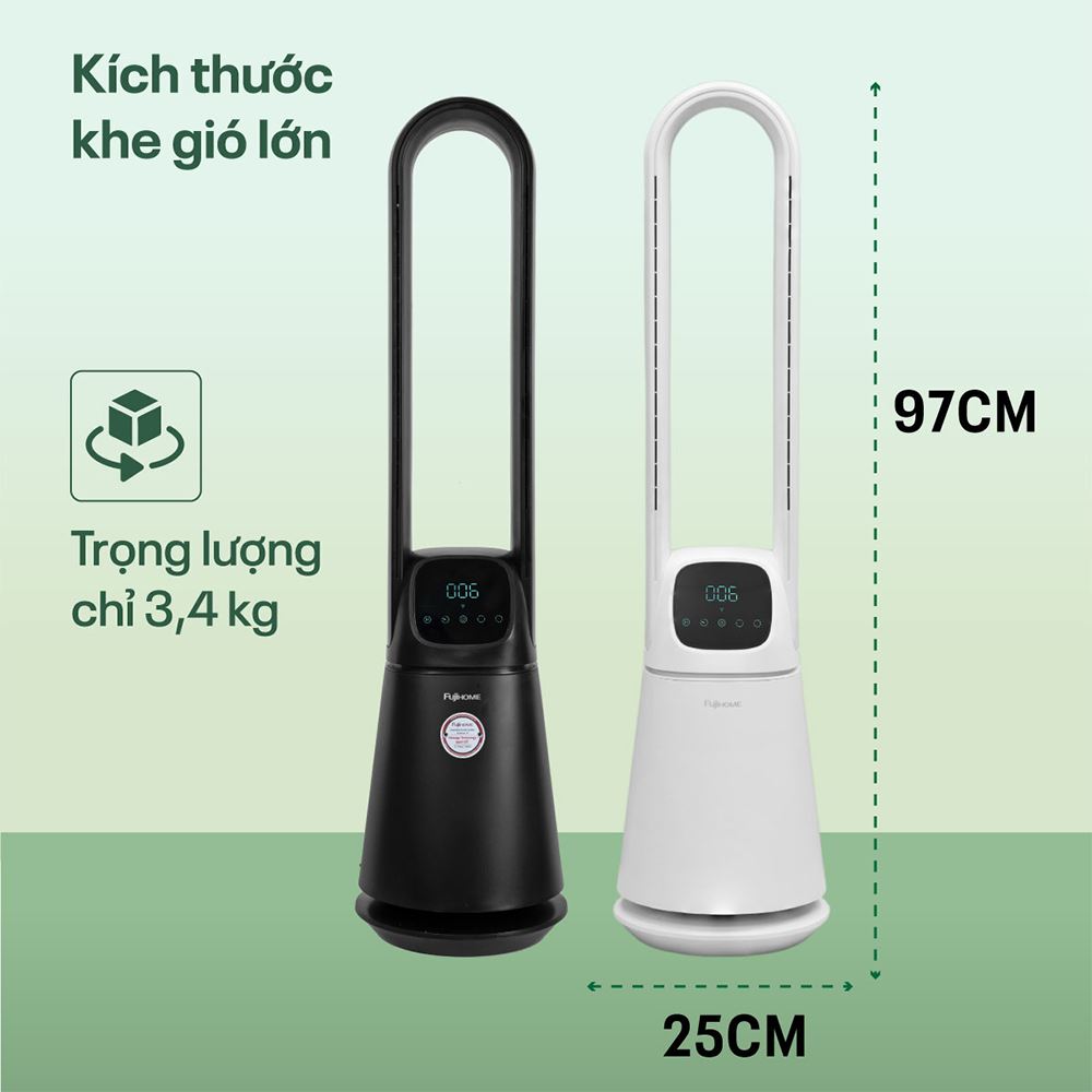 Quạt không cánh FUJHOME BF065-B 35W Màu Đen