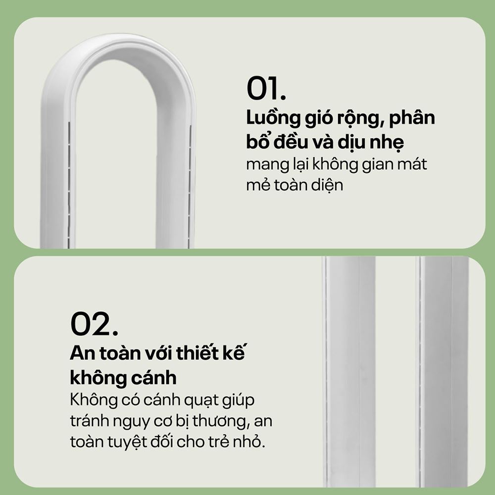 Quạt không cánh FUJIHOME BF065-W 35W Màu Trắng