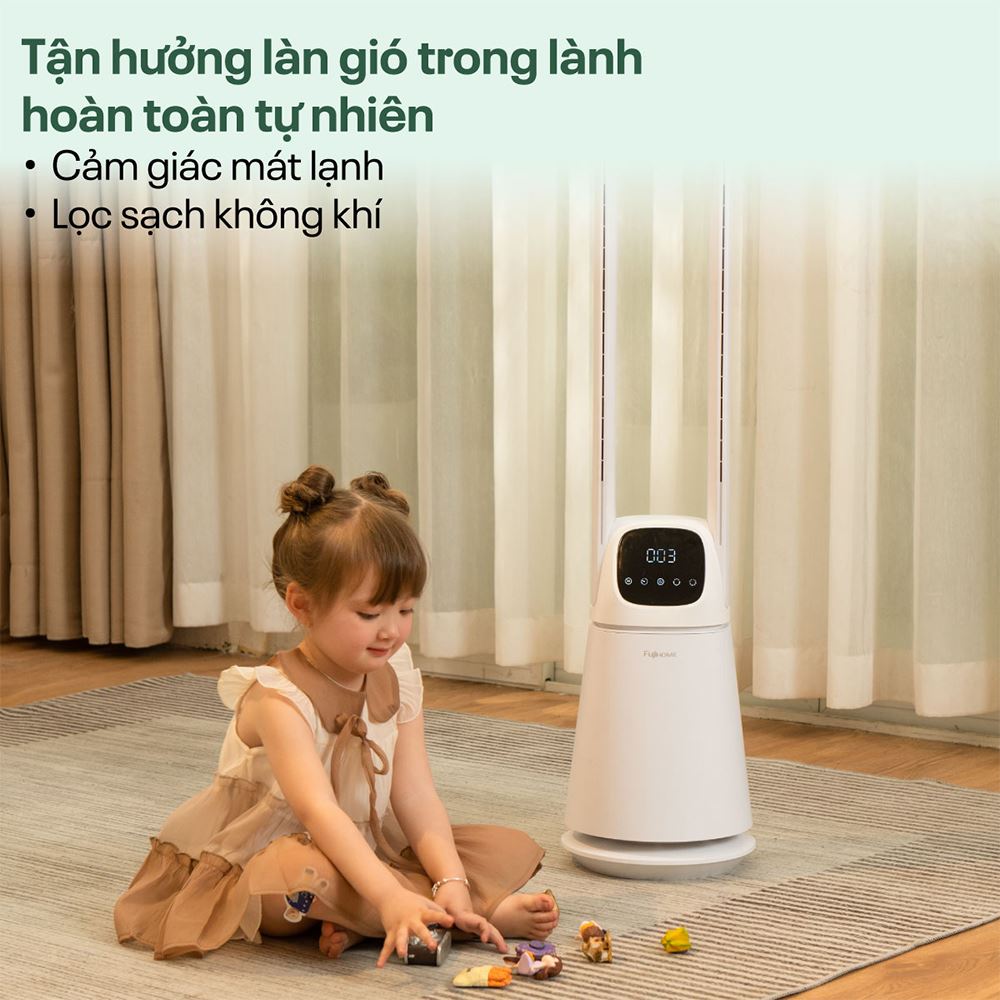 Quạt không cánh FUJIHOME BF065-W 35W Màu Trắng