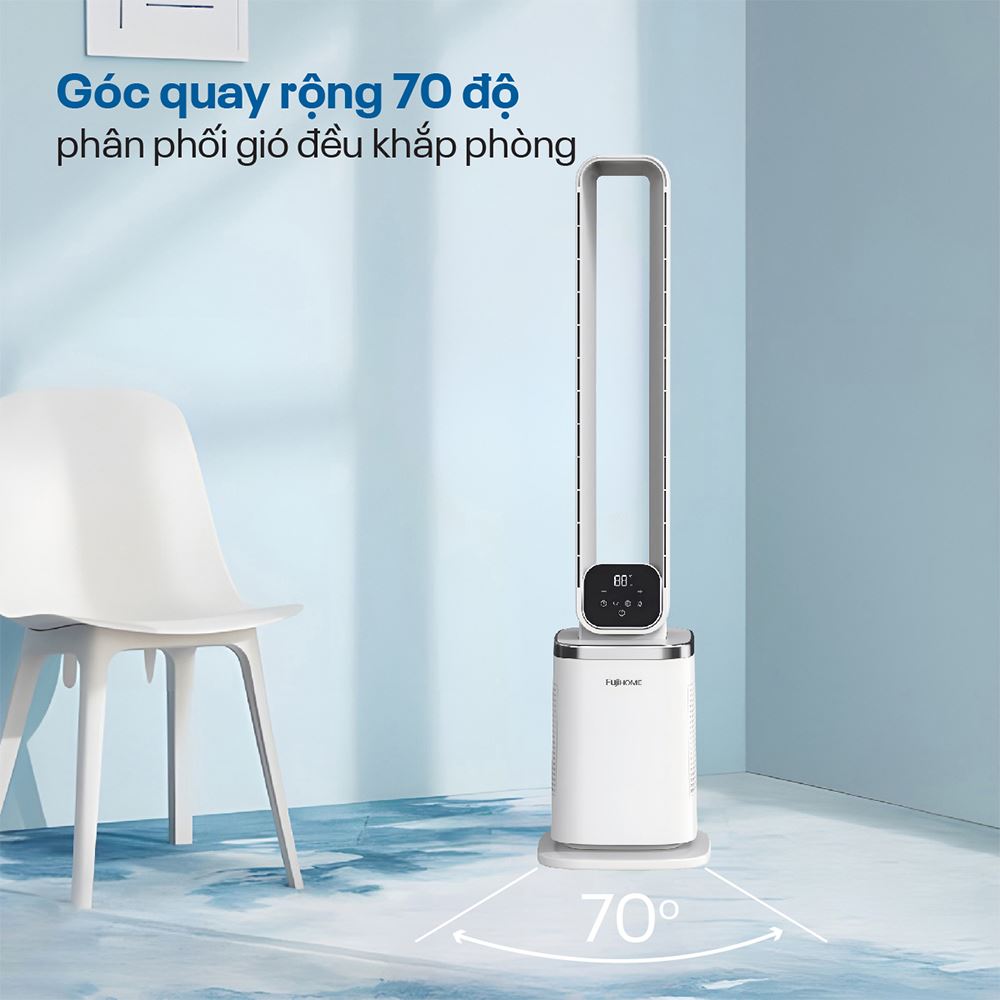 Quạt không cánh FUJIHOME BF-05R-HEPA 65W Màu Trắng