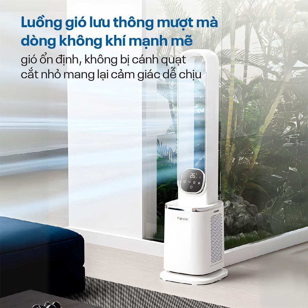Quạt không cánh FUJIHOME BF-05R-HEPA 65W Màu Trắng