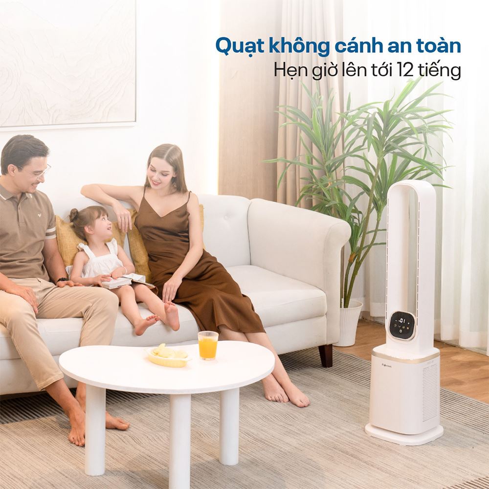 Quạt không cánh FUJIHOME BF-05R-HEPA 65W Màu Trắng
