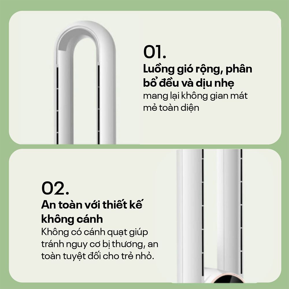 Quạt không cánh FUJIHOME BF-03RC 65W Màu Trắng