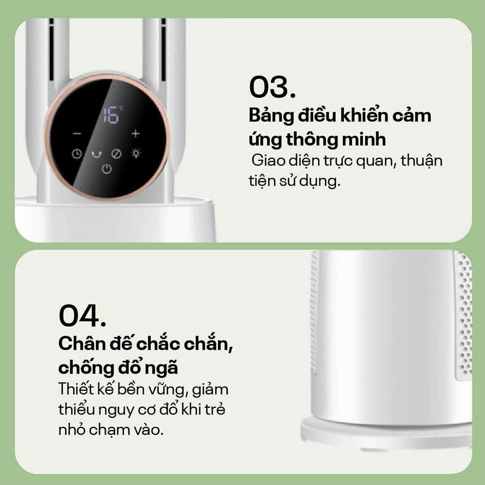 Quạt không cánh FUJIHOME BF-03RC 65W Màu Trắng