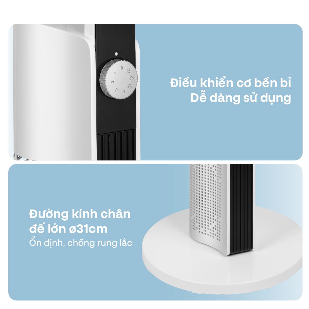 Quạt tháp FUJIHOME TF-12HM 48W Màu Trắng