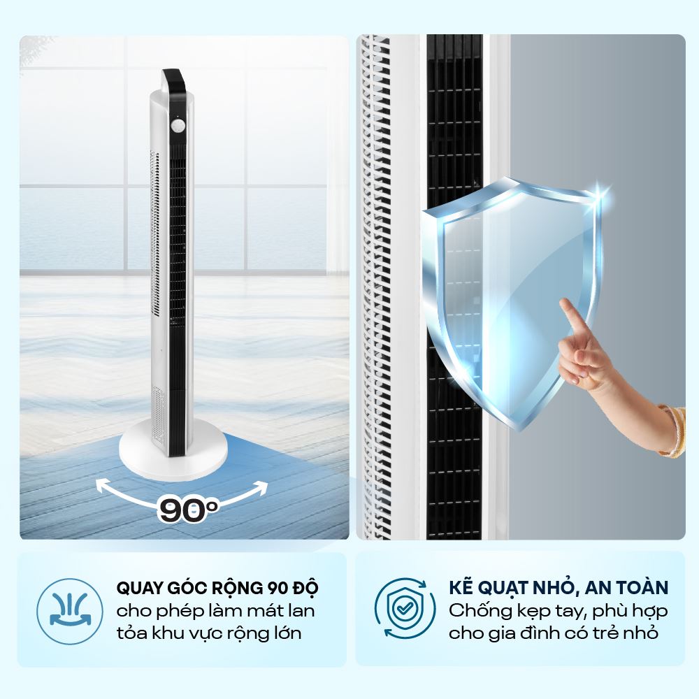 Quạt tháp FUJIHOME TF-12HM 48W Màu Trắng
