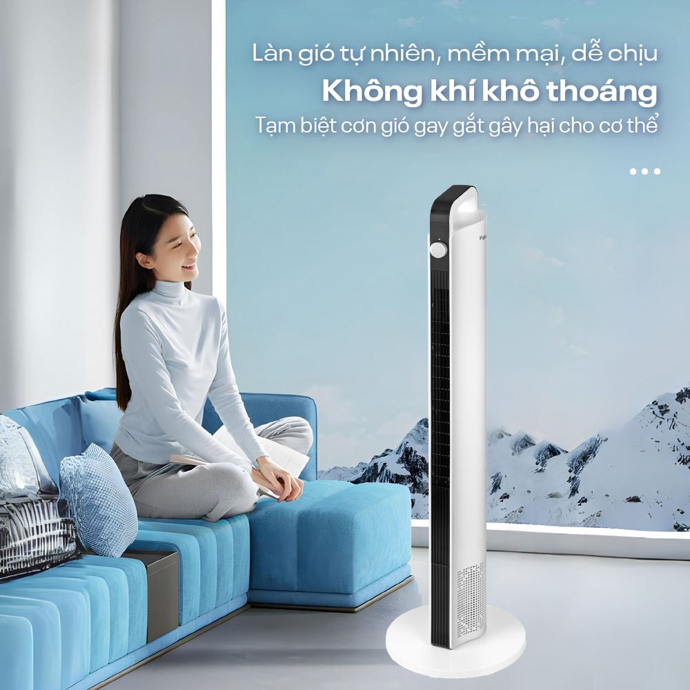 Quạt tháp FUJIHOME TF-12HM 48W Màu Trắng